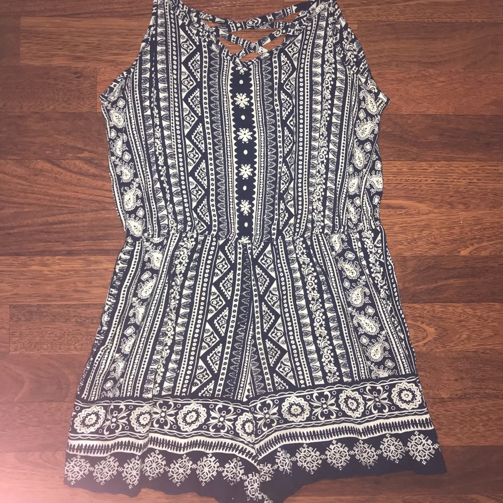 Navy Romper